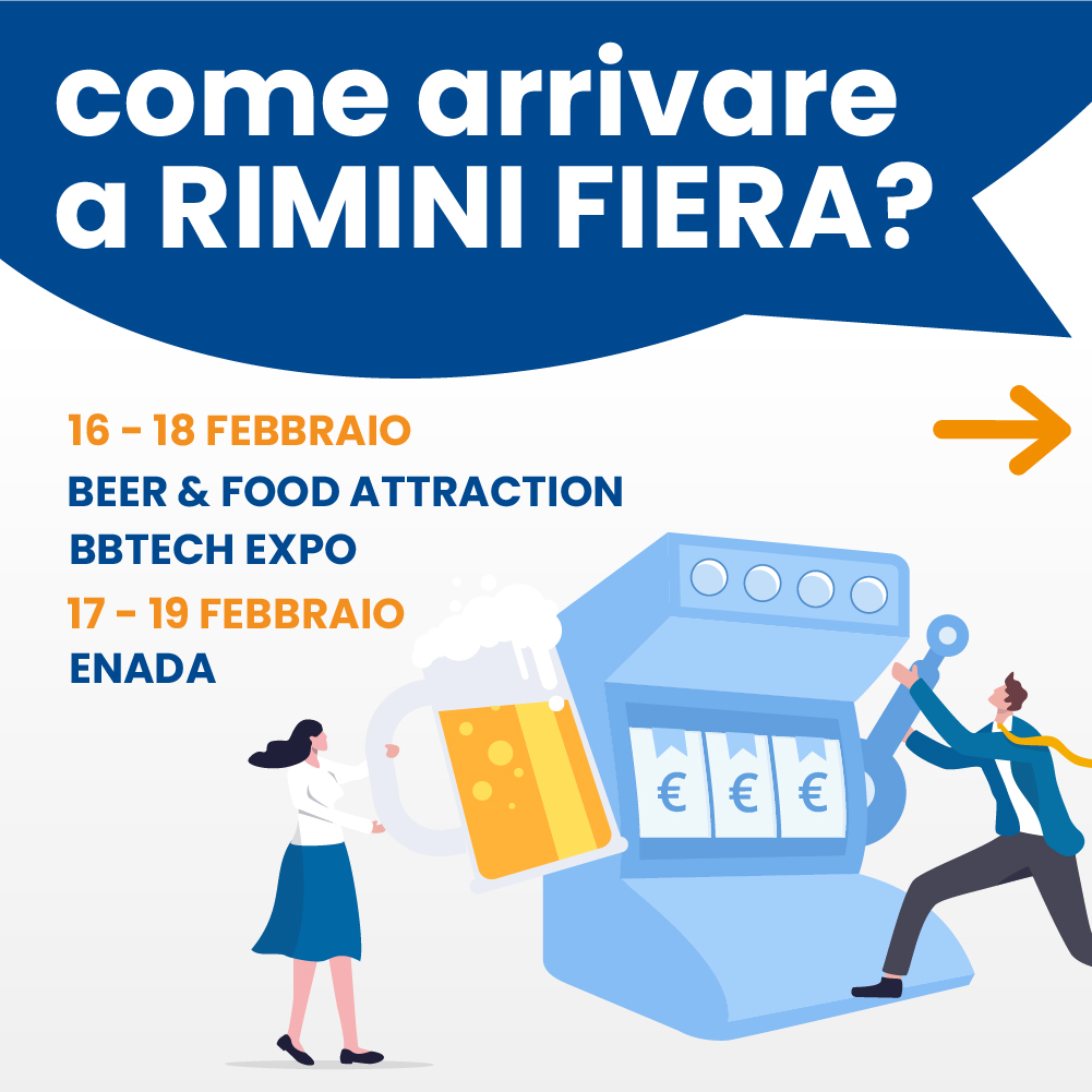 Fiera di Rimini dal 16 al 19 febbraio Scopri tutti i collegamenti per raggiungere la Fiera di Rimini! 