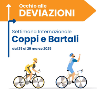 Deviazioni di percorso per “Coppi e Bartali” dal 25 al 29 marzo